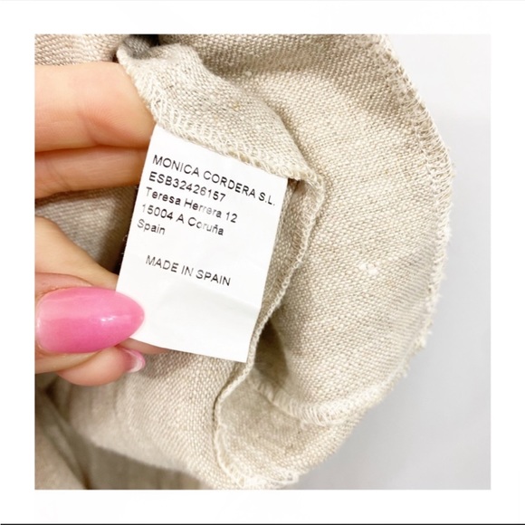 Elegant Beige Linen Dress - Picture 11 of 12